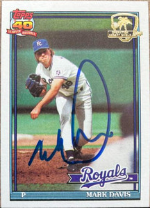 Mark Davis Autographed 1991 Topps Operation Desert Shield #116