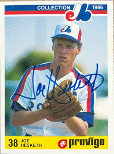Joe Hesketh Autographed 1986 Provigo Montreal Expos #21