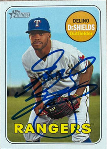 Delino DeShields Jr. Autographed 2018 Topps Heritage #227