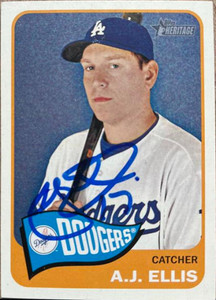 A.J. Ellis Autographed 2014 Topps Heritage #22