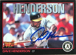 Dave Henderson Autographed 1993 Triple Play #119