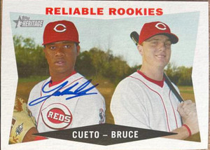 Johnny Cueto Autographed 2009 Topps Heritage #32 Reliable Rookies