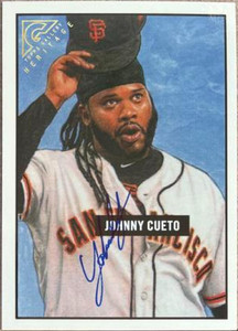 SOLD 134899 Johnny Cueto Autographed 2017 Topps Gallery - Heritage #4