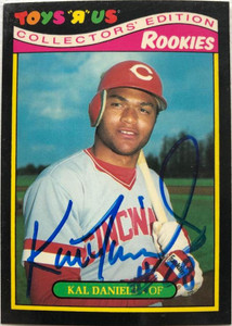 Kal Daniels Autographed 1987 Topps Toys "R" Us Rookies #8
