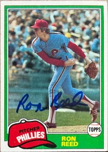 Ron Reed Autographed 1981 Topps #376 Philadelphia Phillies Card