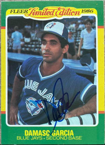 Damaso Garcia Autographed 1986 Fleer Limited Edition #17
