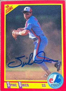 Spike Owen Autographed 1990 Score #247