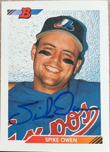 Spike Owen Autographed 1992 Bowman #121