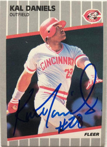 Kal Daniels Autographed 1989 Fleer #157