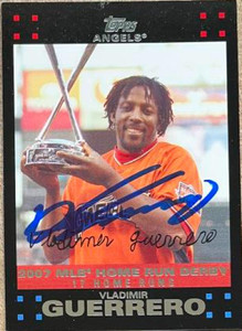 Vladimir Guerrero Autographed 2007 Topps Updates & Highlights #UH288 Vladimir Guerrero Autographed 2007 Topps Updates & Highlights #UH288