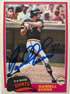 Darrell Evans Autographed 1981 Topps #648