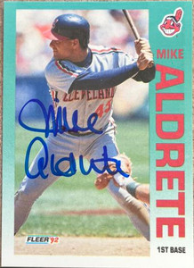 Mike Aldrete Autographed 1992 Fleer #102