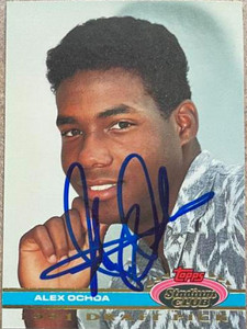 Alex Ochoa Autographed 1992 Stadium Club Dome #132