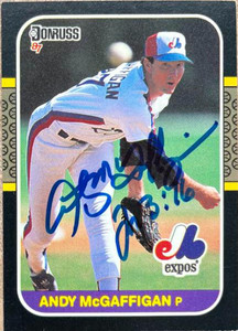 SOLD 135087 Andy McGaffigan Autographed 1987 Donruss #380