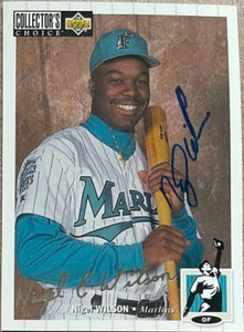 Nigel Wilson Autographed 1994 Collector's Choice Silver Signature #301