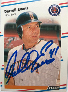 Darrell Evans Autographed 1988 Fleer #54