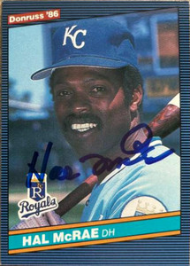 Hal McRae Autographed 1986 Donruss #521