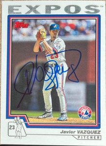 Javier Vazquez Autographed 2004 Topps #93
