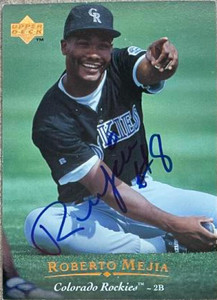 Roberto Mejia Autographed 1995 Upper Deck #412 Roberto Mejia Autographed 1995 Upper Deck #412