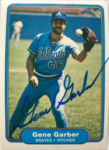 Gene Garber Autographed 1982 Fleer #434