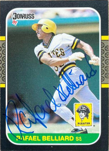 Rafael Belliard Autographed 1987 Donruss #538