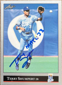 Terry Shumpert Autographed 1992 Leaf #347