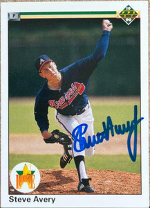 SOLD 135395 Steve Avery Autographed 1990 Upper Deck #65