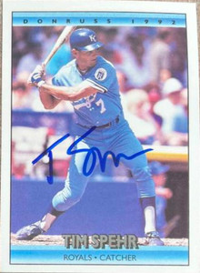 Tim Spehr Autographed 1992 Donruss #689