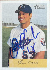 Orlando Cabrera Autographed 2002 Bowman Heritage #150