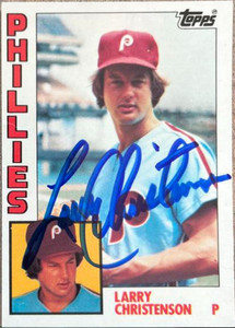 Larry Christenson Autographed 1984 Topps Tiffany #252 Philadelphia Phillies Card 