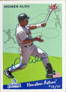Moises Alou Autographed 2004 Fleer Tradition #173 - Under the