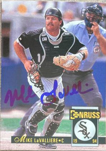 Mike LaValliere Autographed 1994 Donruss #201