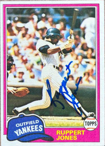 Ruppert Jones Autographed 1981 Topps #225 New York Yankees Card 