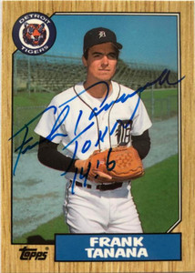 Frank Tanana Autographed 1987 Topps Tiffany #726 Detroit Tigers Card
