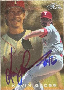 Kevin Gross Autographed 1996 Flair #171 Silver Lettering