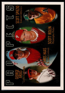 1996 Topps #434 George Arias/Chris Haas/Scott Rolen/Scott Spiezio VG California Angels/St. Louis Cardinals/Philadelphia 