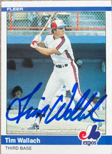 Tim Wallach Autographed 1984 Fleer #291 Montreal Expos Card