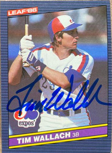 Tim Wallach Autographed 1986 Leaf #97