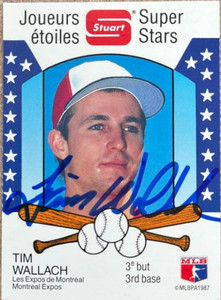 Tim Wallach Autographed 1987 Stuart Bakery Super Stars #7 