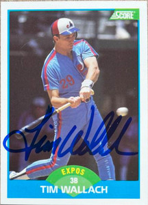 Tim Wallach Autographed 1989 Score #220