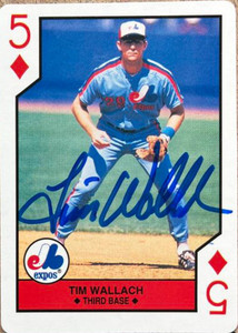 Tim Wallach Autographed 1990 U.S. Playing Card Co. Major League All-Stars Playing Cards #5 Tim Wallach Autographed 1990 U.S. Playing Card Co. Major League All-Stars Playing Cards #5