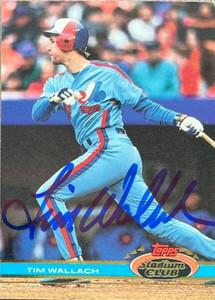 Tim Wallach Autographed 1991 Stadium Club #463