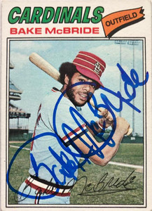 Bake McBride Autographed 1977 Topps #516