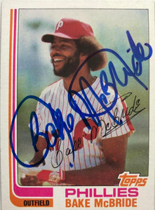 Bake McBride Autographed 1982 Topps #745 Philadelphia Phillies Card