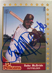 Bake McBride Autographed 1989-1990 Pacific Senior League #19