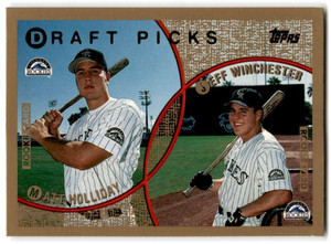 SOLD 65100 1999 Topps #442 Matt Holliday/Jeff Winchester VG RC Rookie Colorado Rockies 