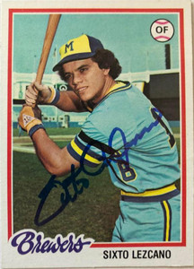 Sixto Lezcano Autographed 1978 Topps #595 Sixto Lezcano Autographed 1978 Topps #595