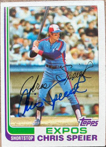 Chris Speier Autographed 1982 Topps #198
