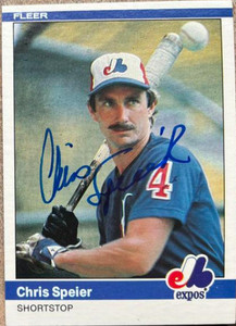 Chris Speier Autographed 1984 Fleer #288