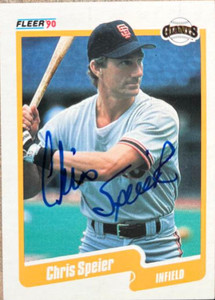 Chris Speier Autographed 1990 Fleer #72